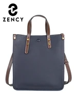 zency new womens genuine leather bag fashion office handbag bucket business tote female laptop briefcase crossbody shoulder bag