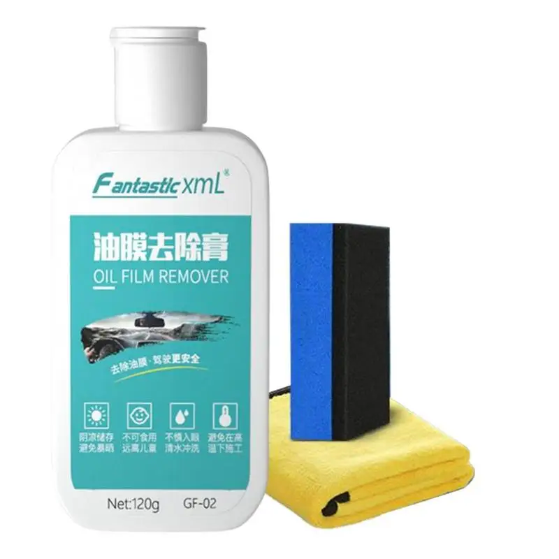 Oil Film Remover Car Windshield Oil Film Cleaner Increase Visibility Works On Windows Glasses Screens Windshields Goggles And