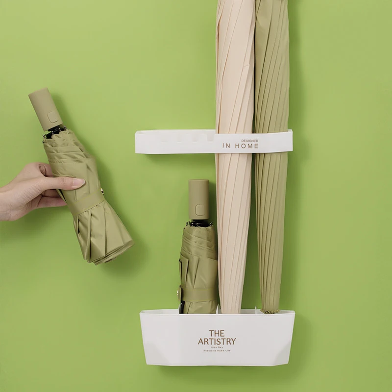 

Multipurpose Umbrella Stand Wall-mounted Drain Paraguas Storage Shelf Simple Umbrella Holder Household Punch Free Storage Rack