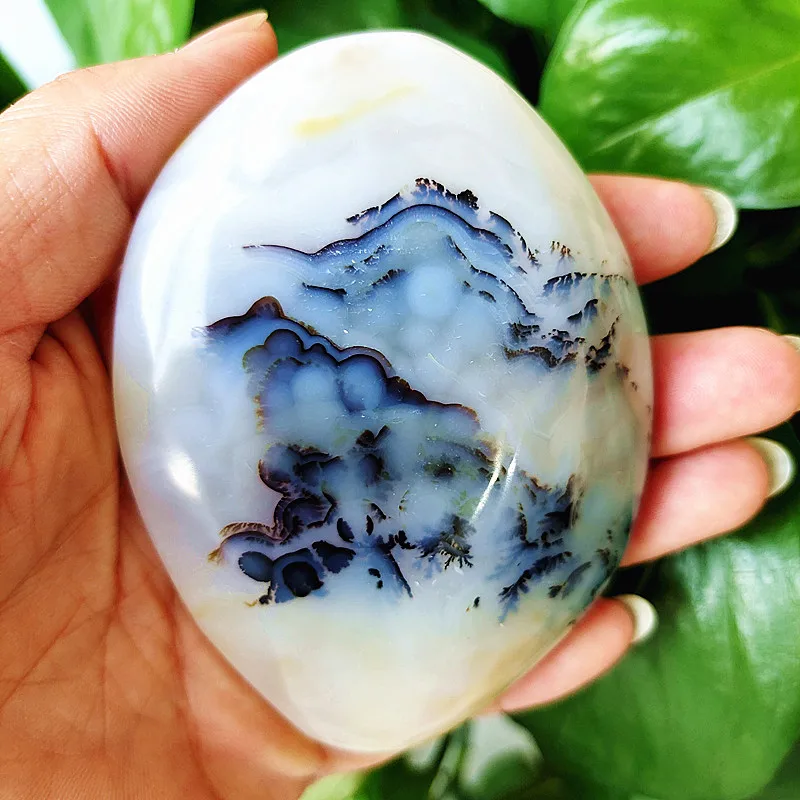 Натуральный кристалл Анау водоросли завод Агат стоунпальный камень игровой камень для йоги упражнения камень материал