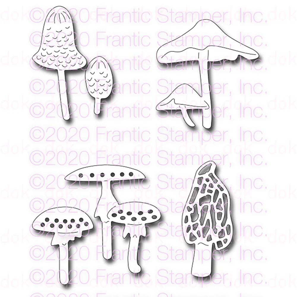 

Forest Mushrooms Metal Cutting Dies Stencils For DIY Scrapbooking Decorative Embossing Handcraft Die Cutting Template 2022 New