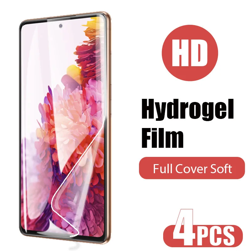 

4Pcs Hydrogel Screen Film For Samsung Galaxy A12 A52 A53 A34 A33 A73 5G Protective For Samsung A72 A52S A54 S23 Ultra Not Glass