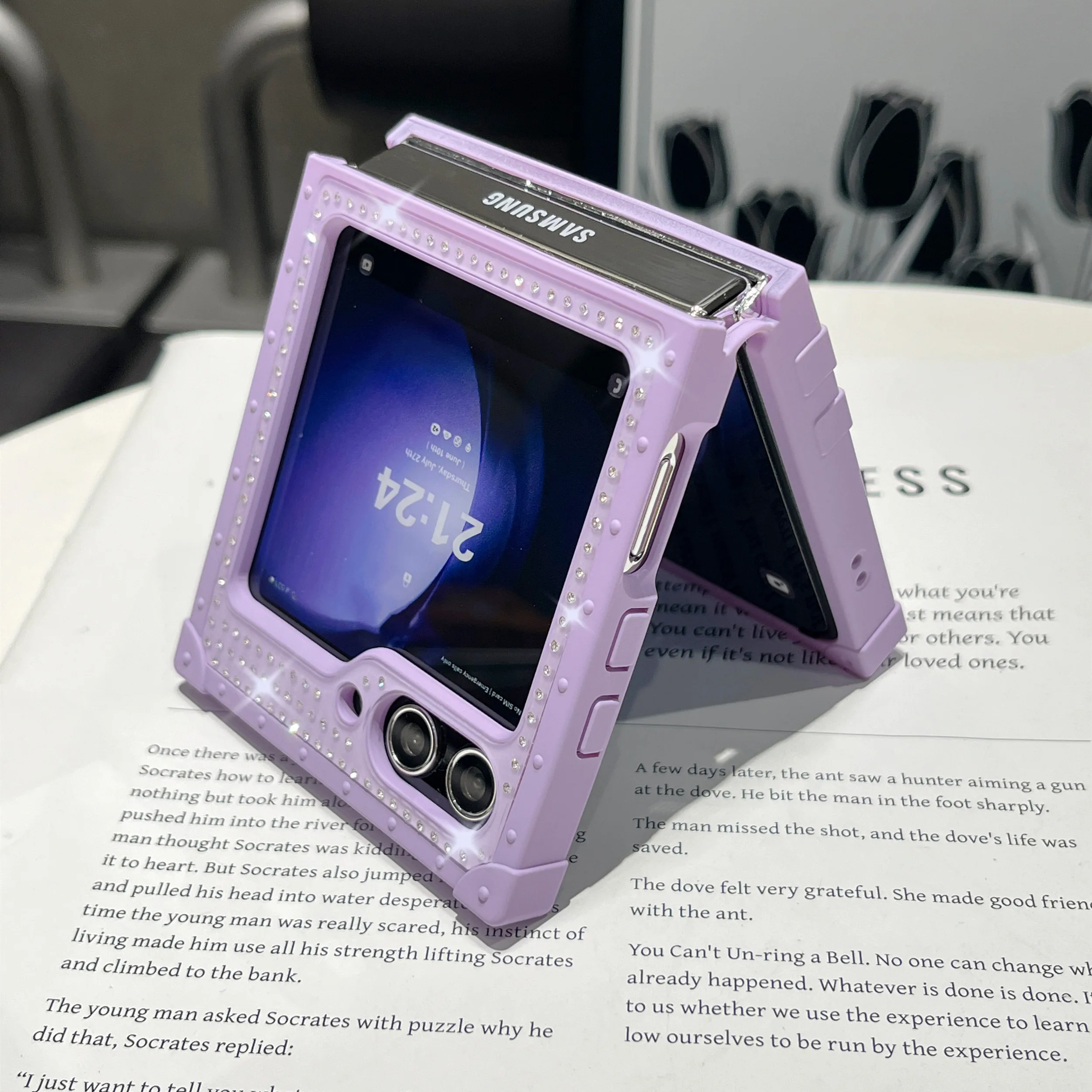 Глянцевый защитный чехол для Samsung Galaxy Z Flip 5 4 3 ZFlip5