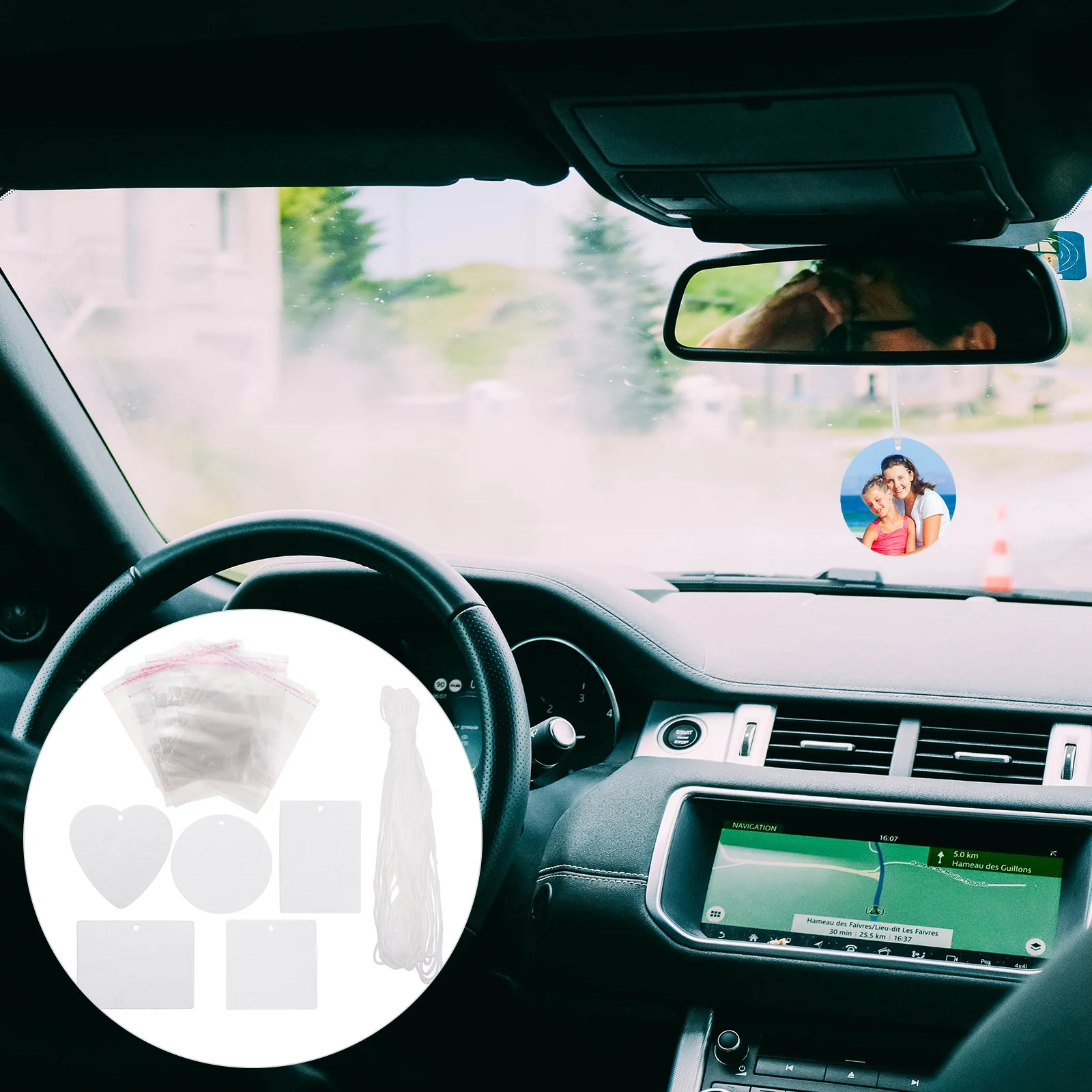 

DIY Perfume Tablet Healthy Sublimation Blanks Air Freshener Replacement Car Vehicle Fresheners