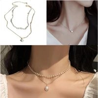 double layer pearl chain pendant simple elegant imitation pearls necklace for women jewelry accessories %d1%86%d0%b5%d0%bf%d0%be%d1%87%d0%ba%d0%b0 %d0%bd%d0%b0 %d1%88%d0%b5%d1%8e %d0%b6%d0%b5%d0%bd%d1%81%d0%ba%d0%b0%d1%8f