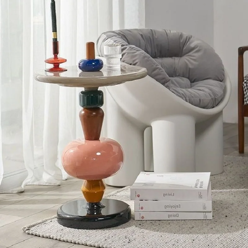 

Candied Haws Online Celebrity Creative Edge A Few Small Color Round Table Nordic Small Coffee Table Personalized Bedside Table.