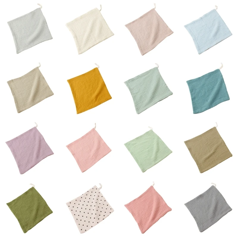 

Baby Bibs Soft Absorbent Wash Towel 9"X9" Baby Bath Towel Wipes Handkerchief
