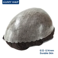 Skin Hair Prosthesis 0.12 - 0.14 mm Indian Human Hair Multiple Sizes Toupee Men Fashion Male Wig for Bald Man