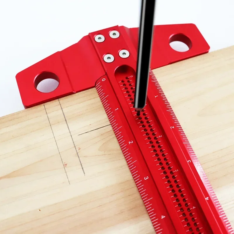 Точная маркировка Т-линейка из алюминиевого сплава деревообрабатывающий