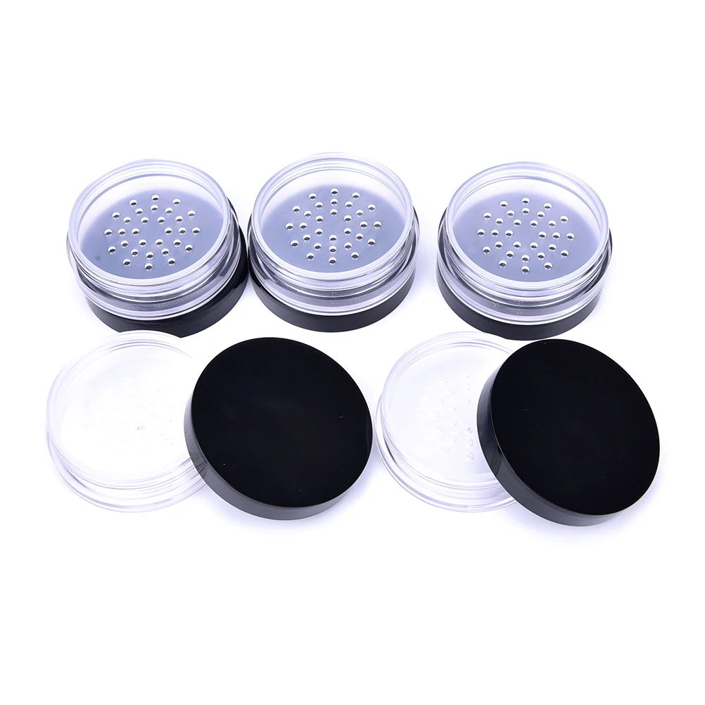 

10ml Empty Refillable Cosmetic Jar Pot Loose Face Powder Sifter Case Powder Box Empty Cosmetic Container Travel New