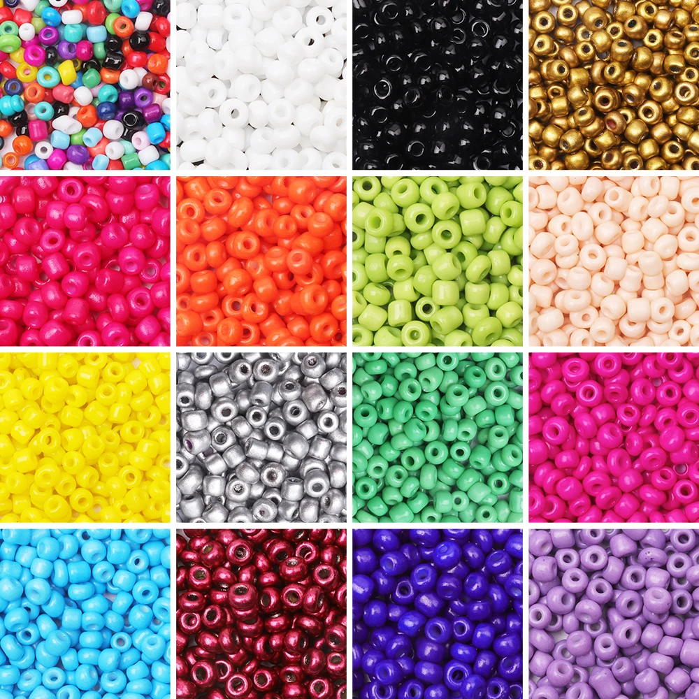 

2 3 4mm Glass Seed Beads For DIY Women Bracelet Earrings Necklace Color Charm Czech Round Pony Beads For Jewelry Making Material