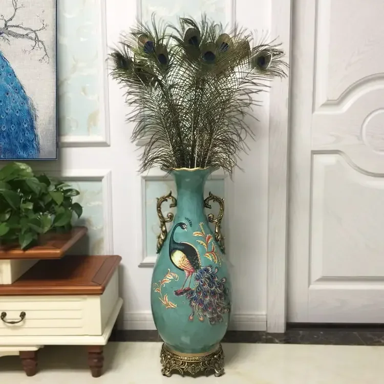 Напольная ваза Высококачественная окрашенная искусственная смола основание в