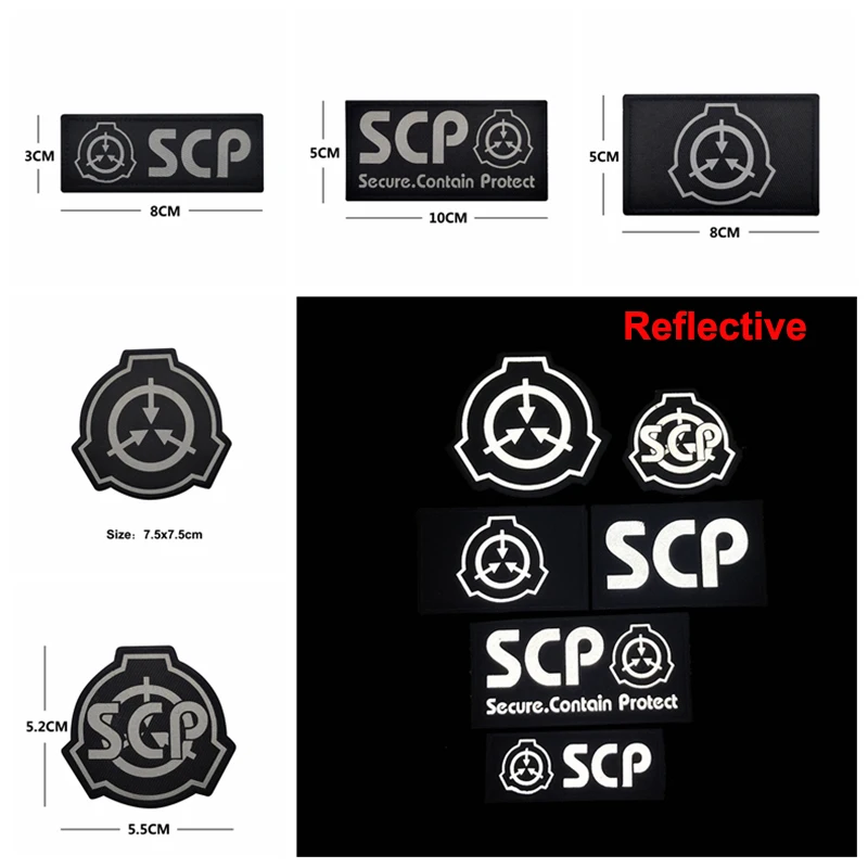 IR Reflective SCP Patch, Reflective Hook and Loop Scp Badge for T-Shirt, Scp Badge Decal, Brand Top Quality Patches