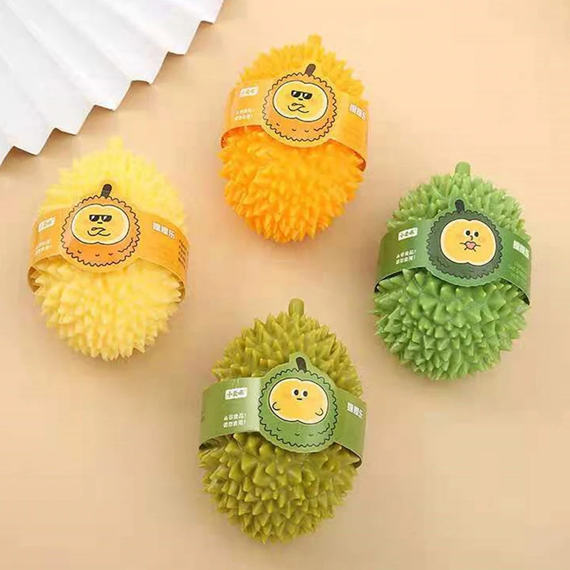 

1 Pcs Cute Durian Decompression Vent Pinch Children's Fruit Hand Pinch Fall Not Broken Adult Anxiety Gadgets Anti-stress Toys