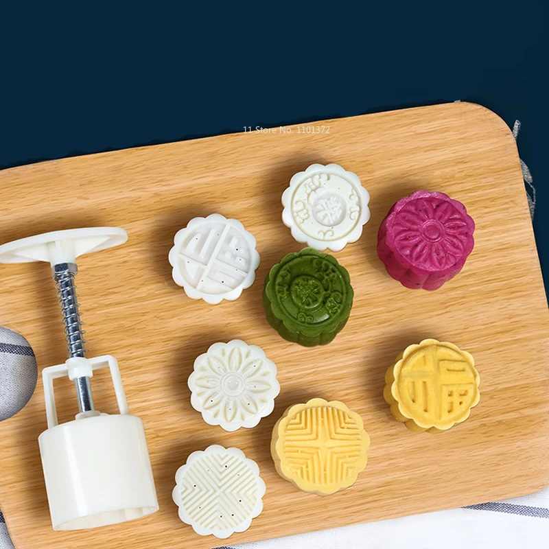 

Форма для лунного торта из снежной кожи, рельефный антипригарный кондитерский набор ручной прессовки в стиле кантонского мунг-фасоли, Конд...