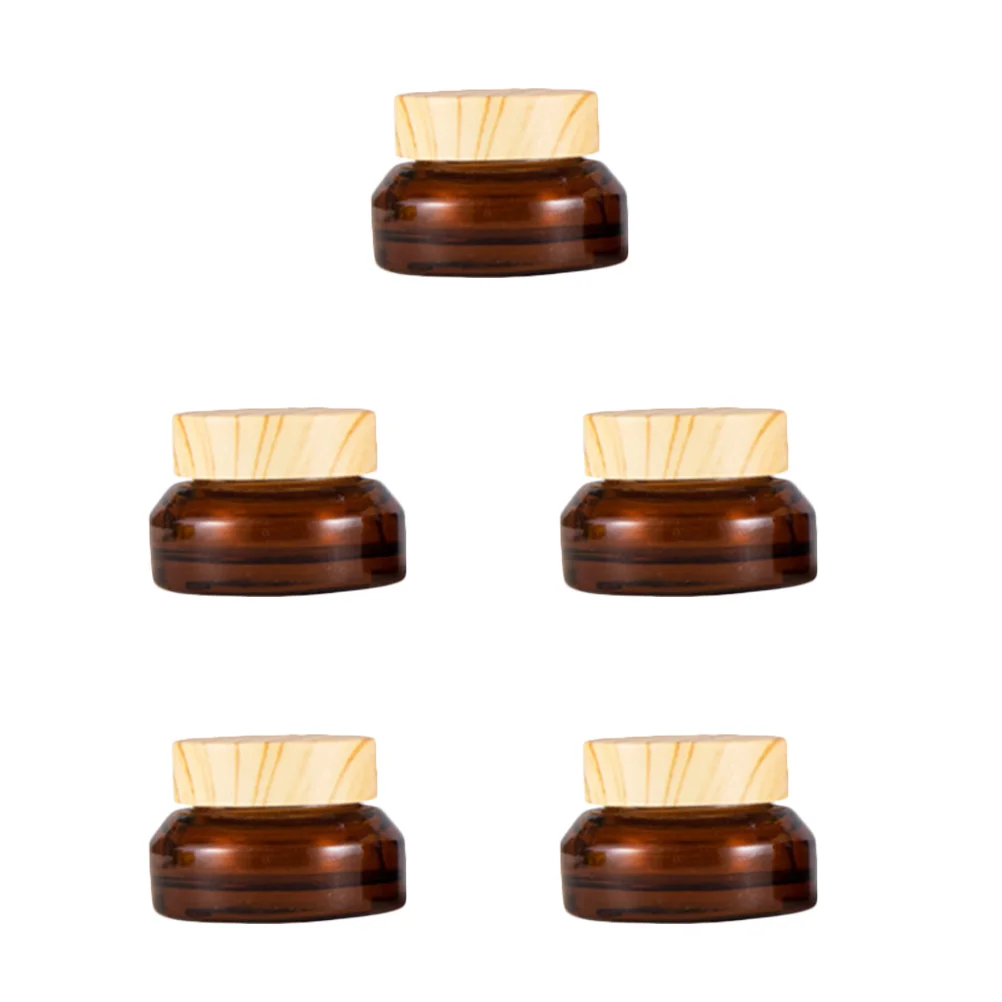 

5pcs Refillable Travel Containers Tiny Jars with Lids Empty Cream Containers 15g