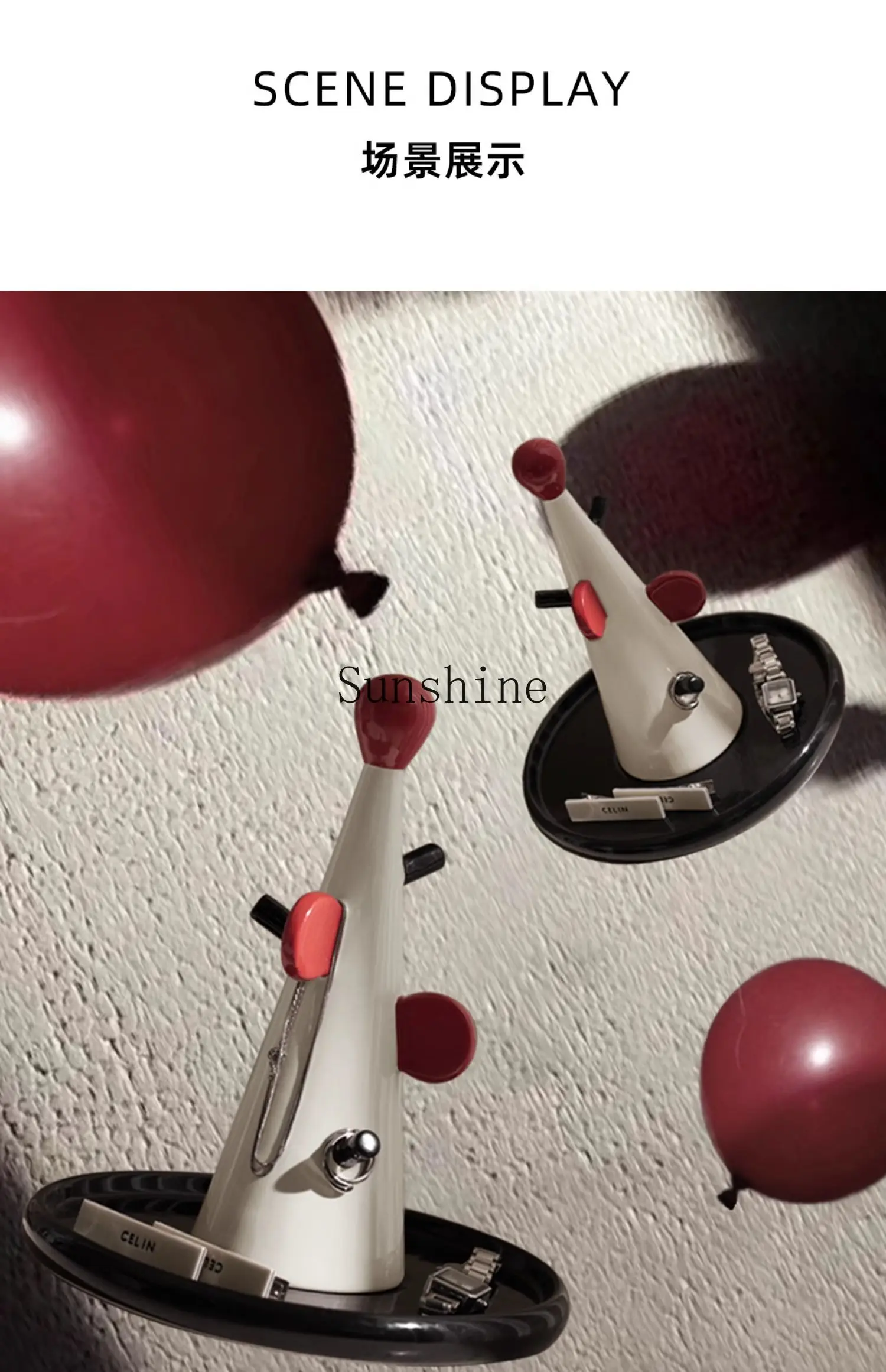 Серия Jelly Bean керамический ювелирный комод для хранения ключей красная полка