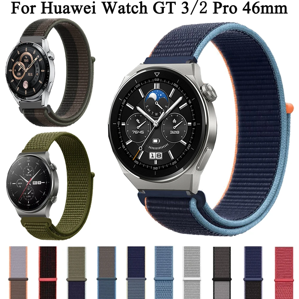 

Ремешок нейлоновый для наручных часов Huawei Watch GT 3 2 GT3 Pro 43 46 мм SE, сменный Браслет для умных часов GT2 Pro 42 мм, 20 22 мм