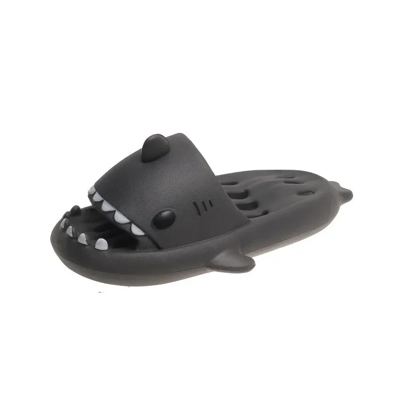 Тапочки с изображением акулы из ПВХ женские летние домашние тапочки для пары