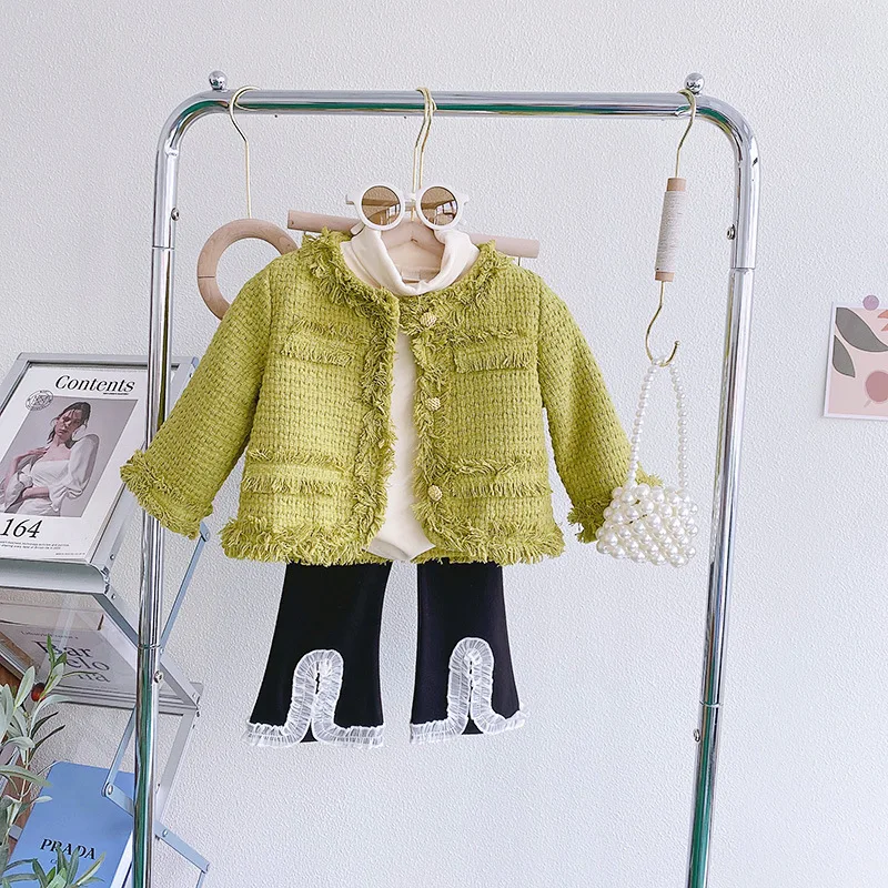 

Пальто для девочек, модная детская одежда с длинным рукавом, куртка, крутая модная верхняя одежда для маленьких девочек, детская одежда