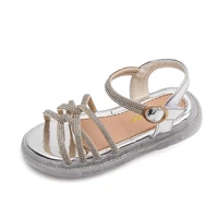 children sandals for girls kids summer sandals beach shoes bling glitter rhinestone princess 2022 brand new fashion soft chic