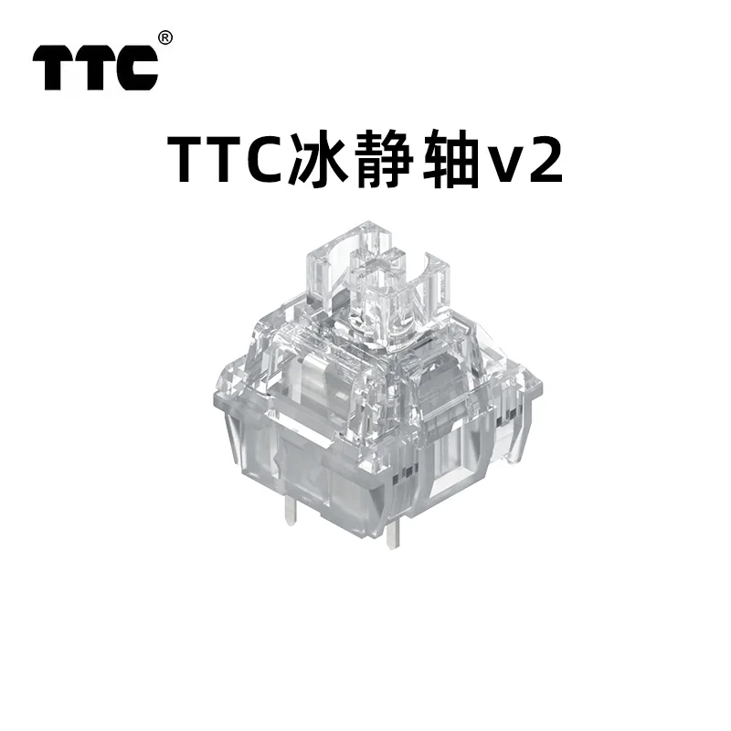 

TTC Frozen Mute Switch V2 Mechanical Keyboard Silent Linear Axis 39gf 3pin Same Hand feel as Gold Pink RGB Transparent Key Shaft