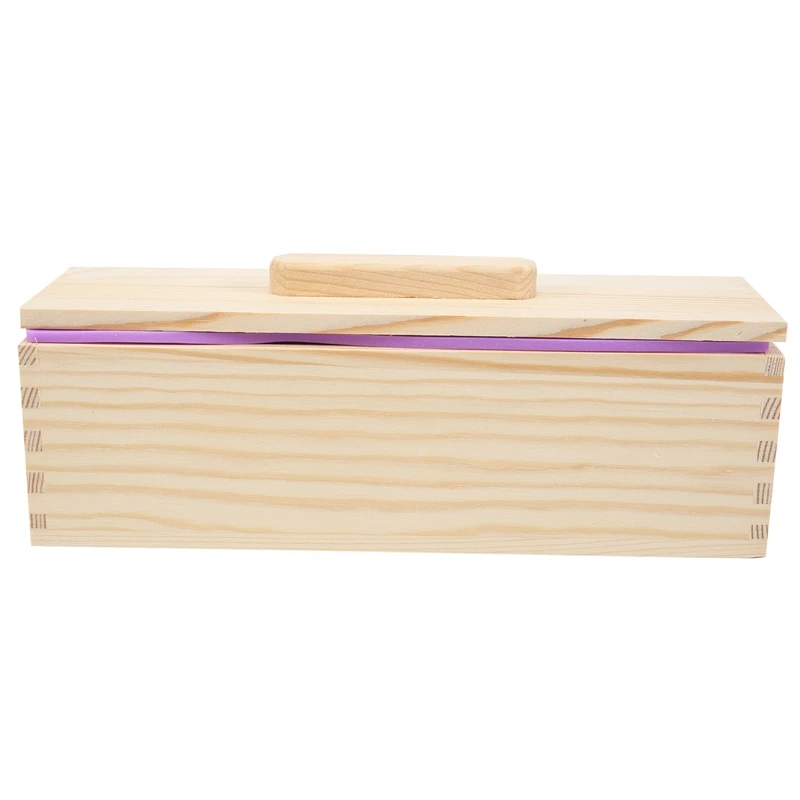 

Силиконовая форма «сделай сам» для мыла ручной работы-стандартная форма с деревянной коробкой и деревянной крышкой-900 мл