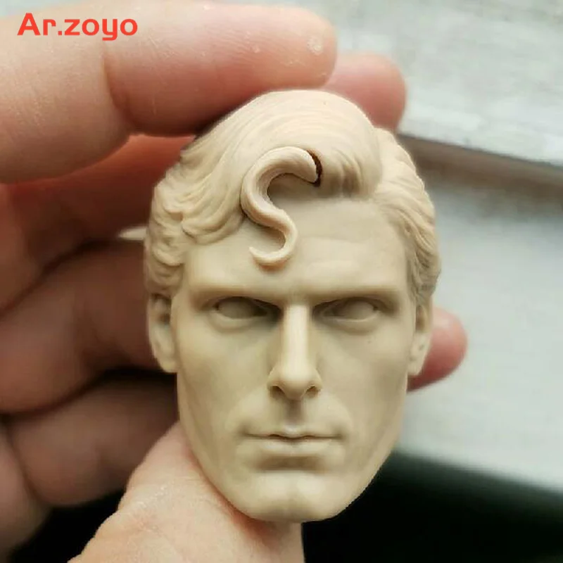 

Неокрашенная голова Кристофера рейва в масштабе 1/6, модель резьбы, подходит для 12 дюймовых женских экшн-фигурок, кукол