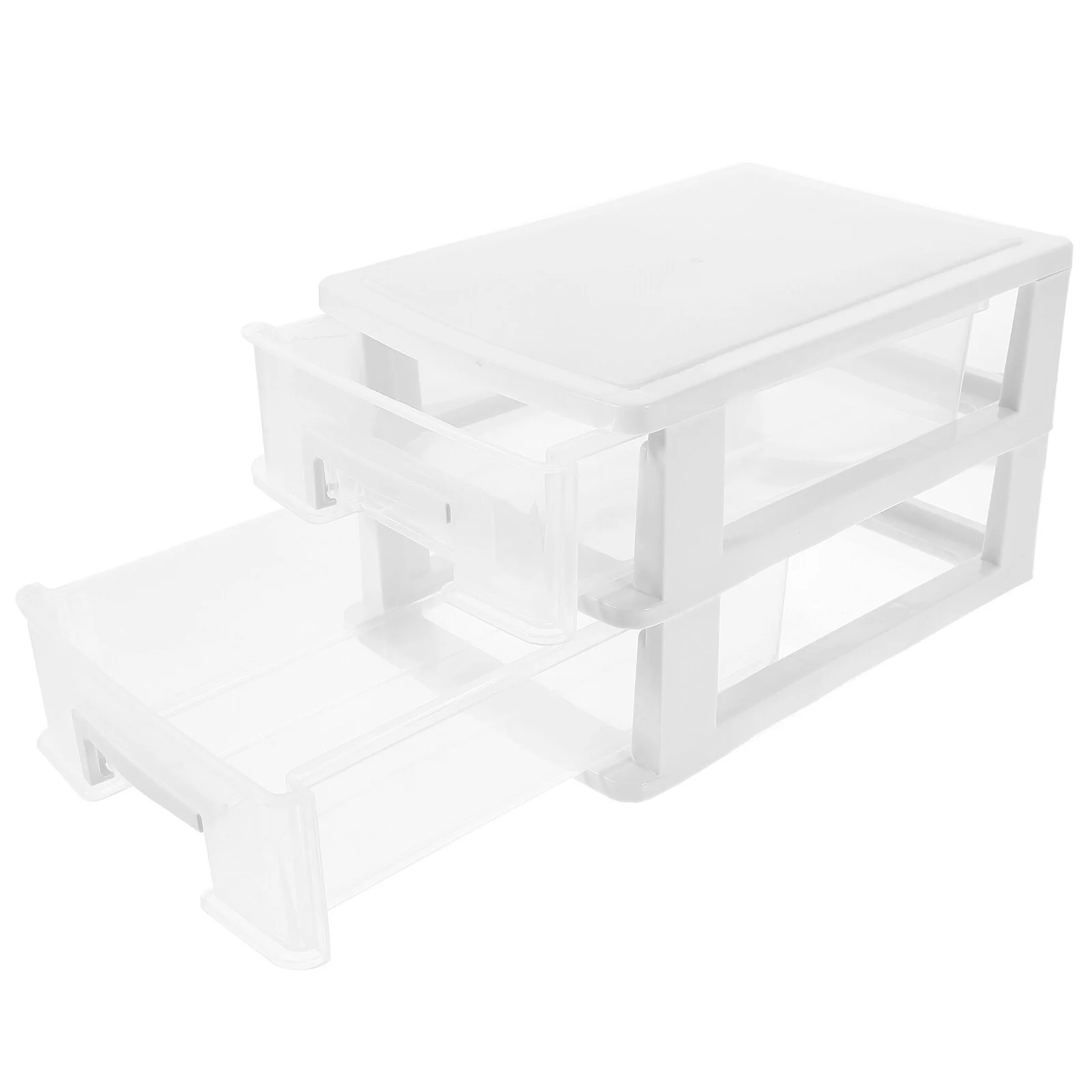 

Transparent Cabinet Plastic Storage Bin Vanity Organizer Bathroom Makeup Holder Practical Plastic Creative