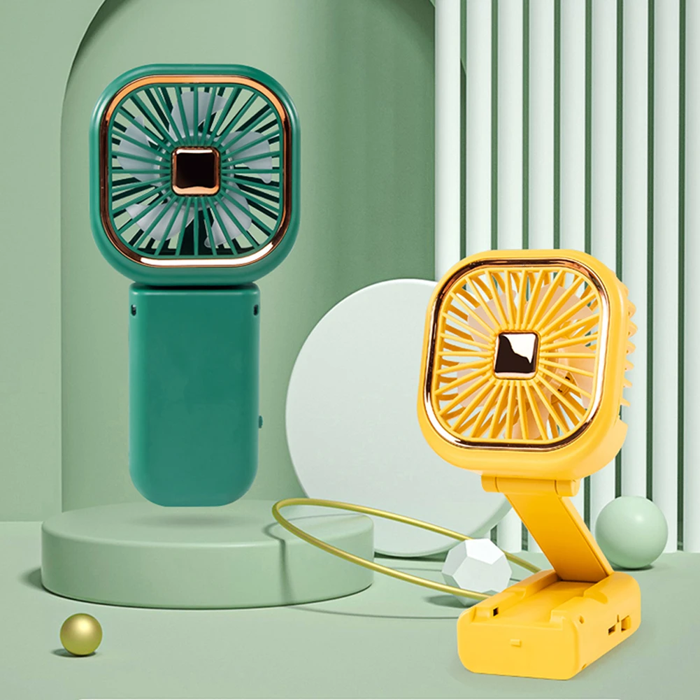 

Многофункциональный портативный шейный вентилятор, 2-скоростной складной мини-вентилятор для рабочего стола с USB-зарядкой и карманным держ...