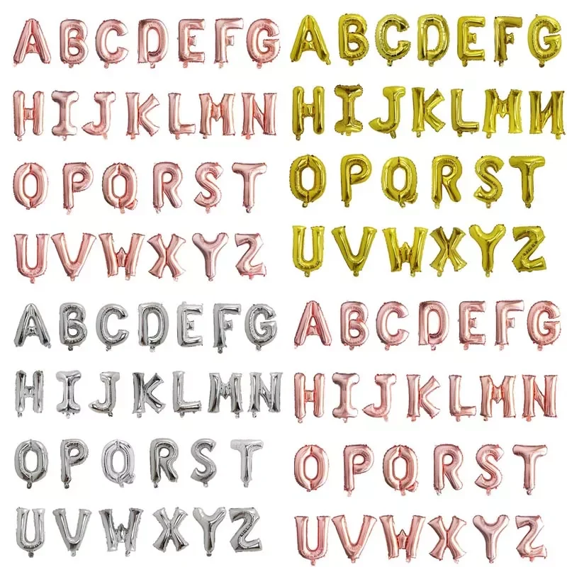 

Rose Gold Letter Balloon Anniversary Birthday Party Decorations Wedding Decor Alphabet Balloons Baby Shower Kids Toy Supplies
