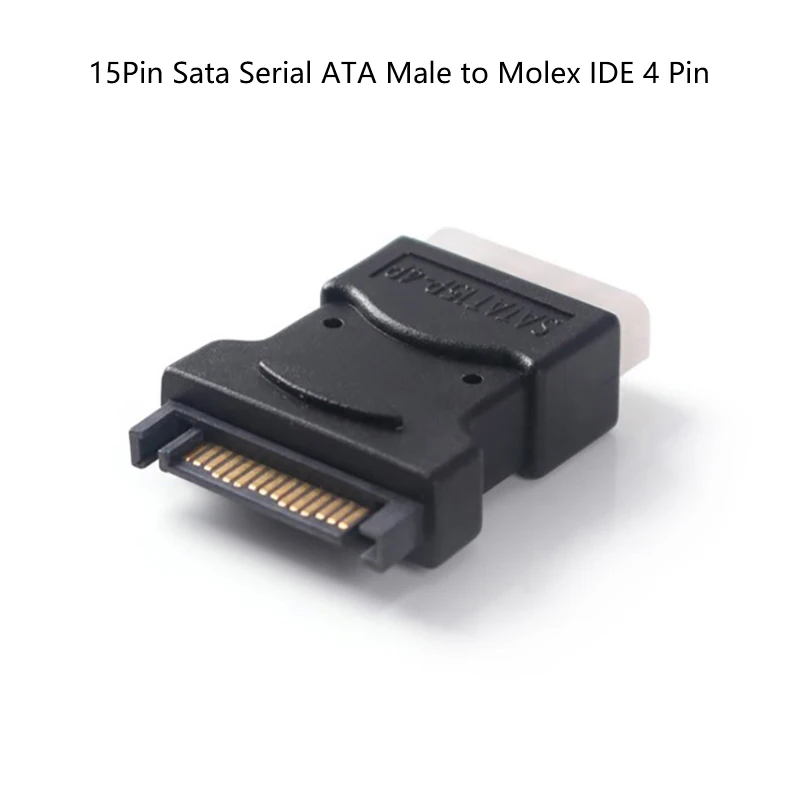 

Адаптер SATA папа-мама molex, переходник с 15Pin SATA папа на 4 Pin IDE папа, подходит к разъему для жестких дисков