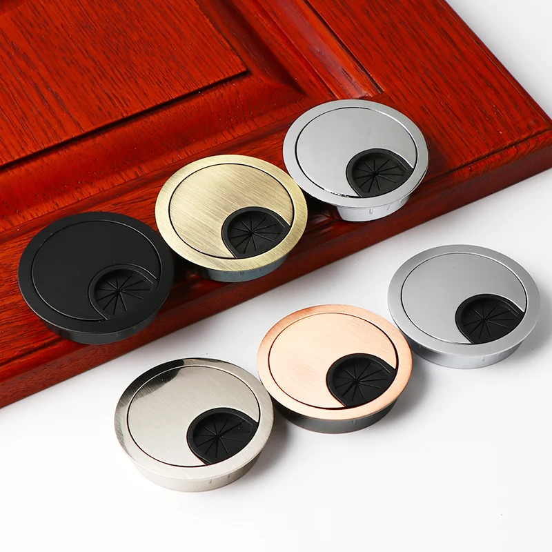 

Zinc Alloy Desktop Wire Hole Cover Base Computer Grommet Table Cable Outlet Port Surface Line Box Furniture Hardware