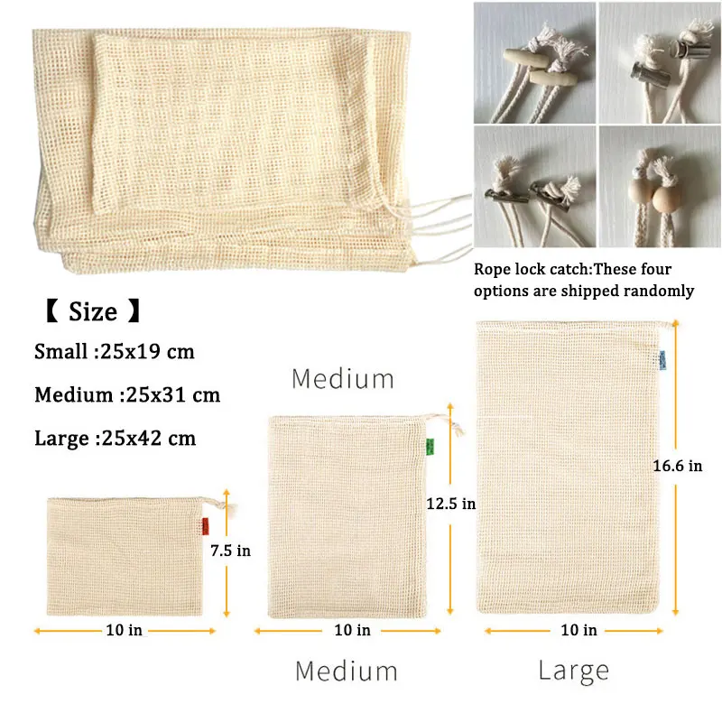 

Хлопковая сетчатая сумка для продуктов