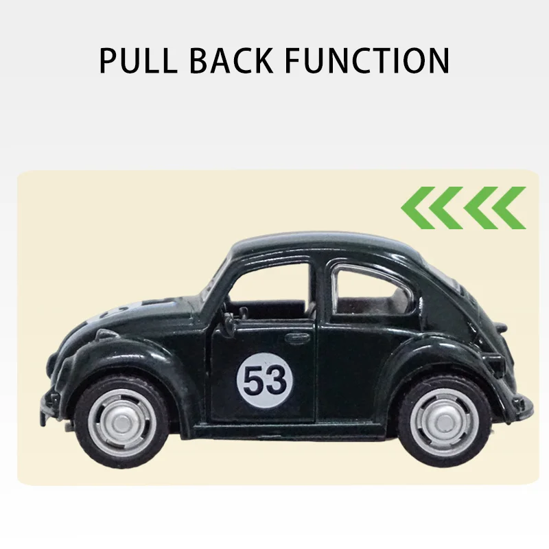 Мини-автомобиль из сплава в масштабе 1:43 Классическая модель автомобиля Volkswagen Beatle