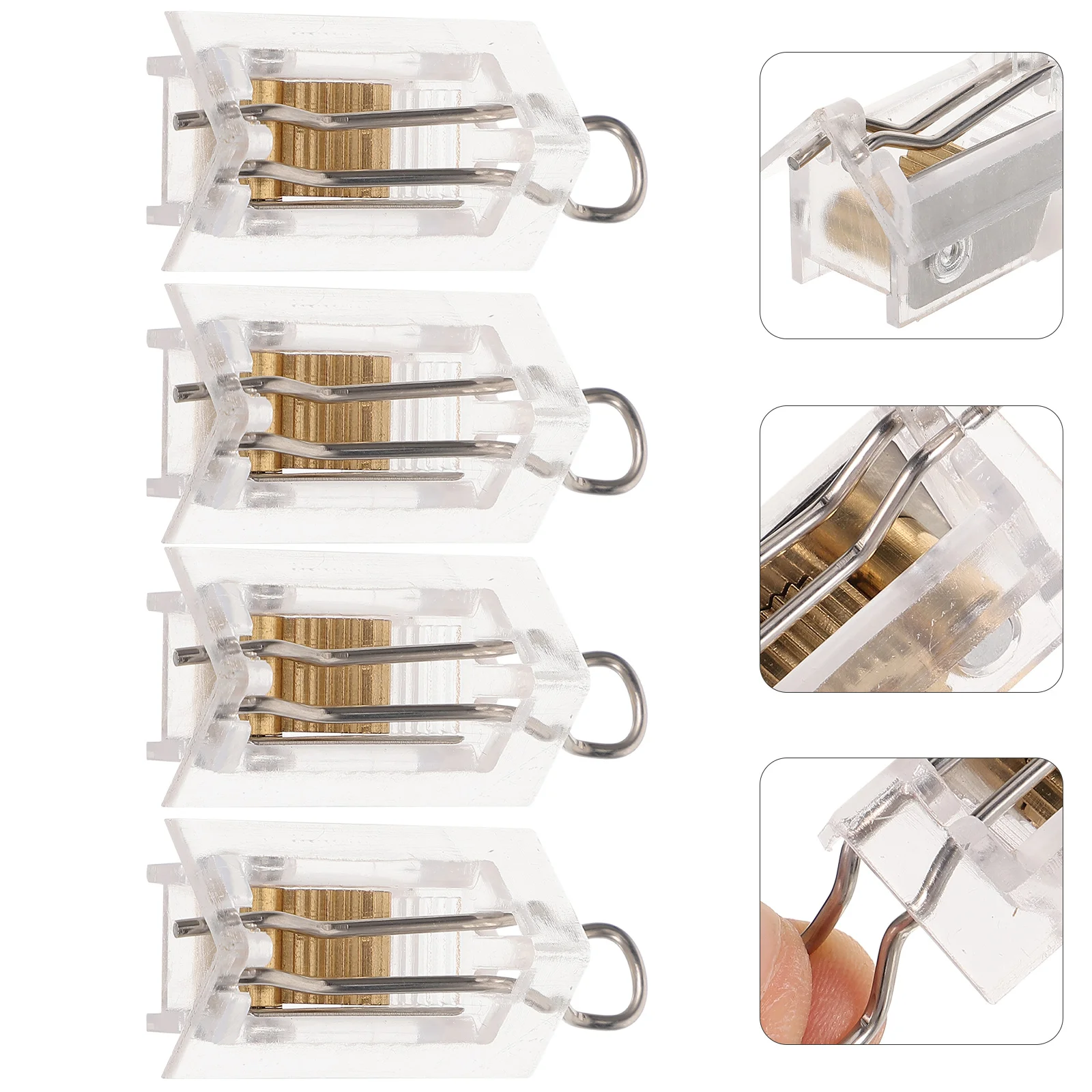 

4 Pcs Blinds Venetian Supply Install Parts Hardware Curtain Wire Locks Shutter Gear Fittings Accessory