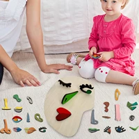 art abstract pattern puzzle wooden puzzle toys picasso figure facial puzzles wooden face montessori puzzles for kids gifts