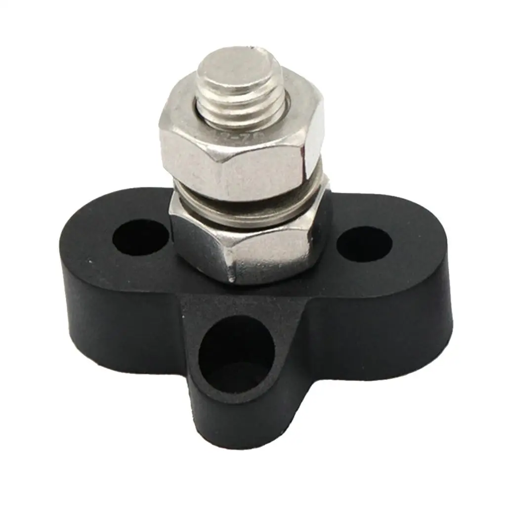 

3/8" Black Junction Block Power Post Insulated Terminal Stud for Boat Marine