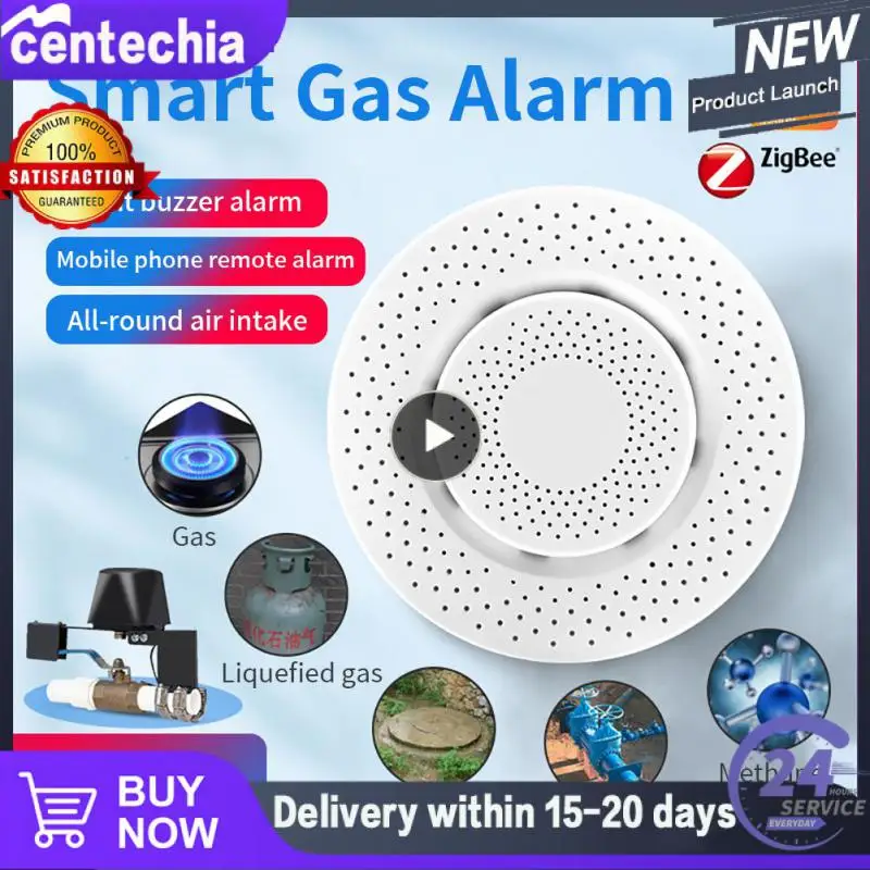 

1/2/3PCS Smoke Detector Sensor Tuya Zigbee App Monitor Co2 Voc Air Quality Detector Smart Life App Zigbee Gas Smoke Alarm