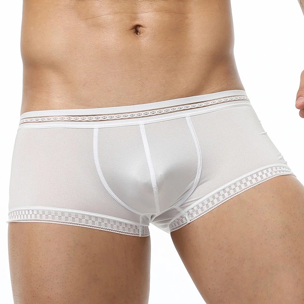 Мужские трусы-боксеры из ледяного шелка дышащие трусы мужские большие