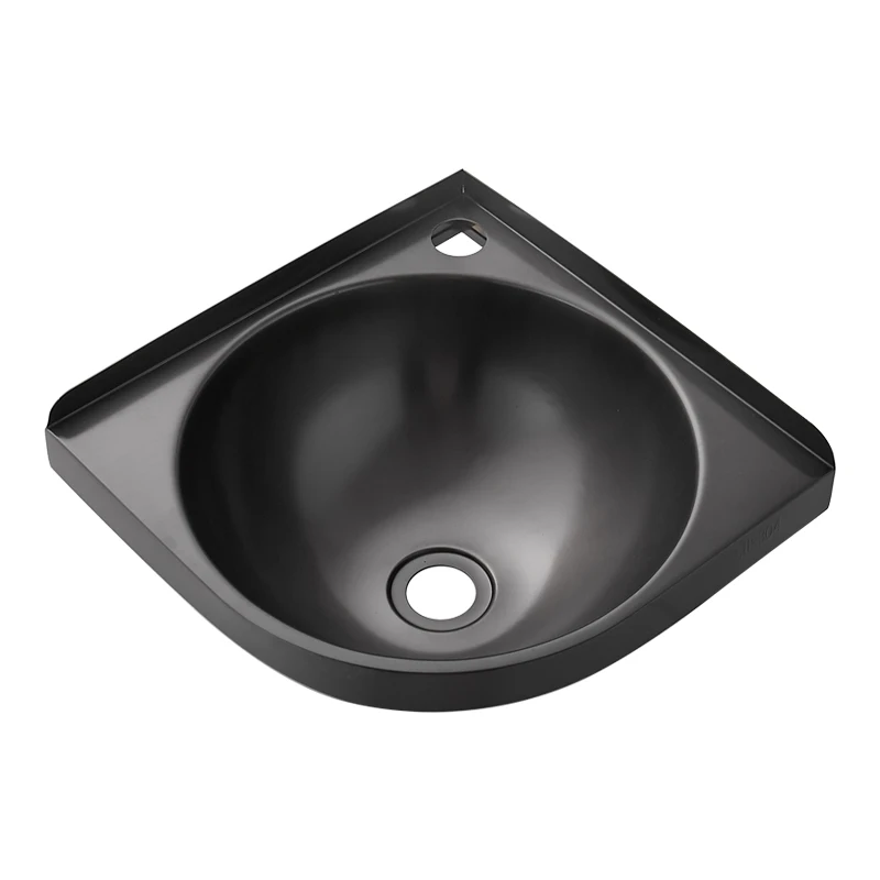 

304 Stainless Steel Triangle Basin Bathroom Small Apartment Wall Hanging Black Wash Basin Wall Hanging Washbasin Corner Basin