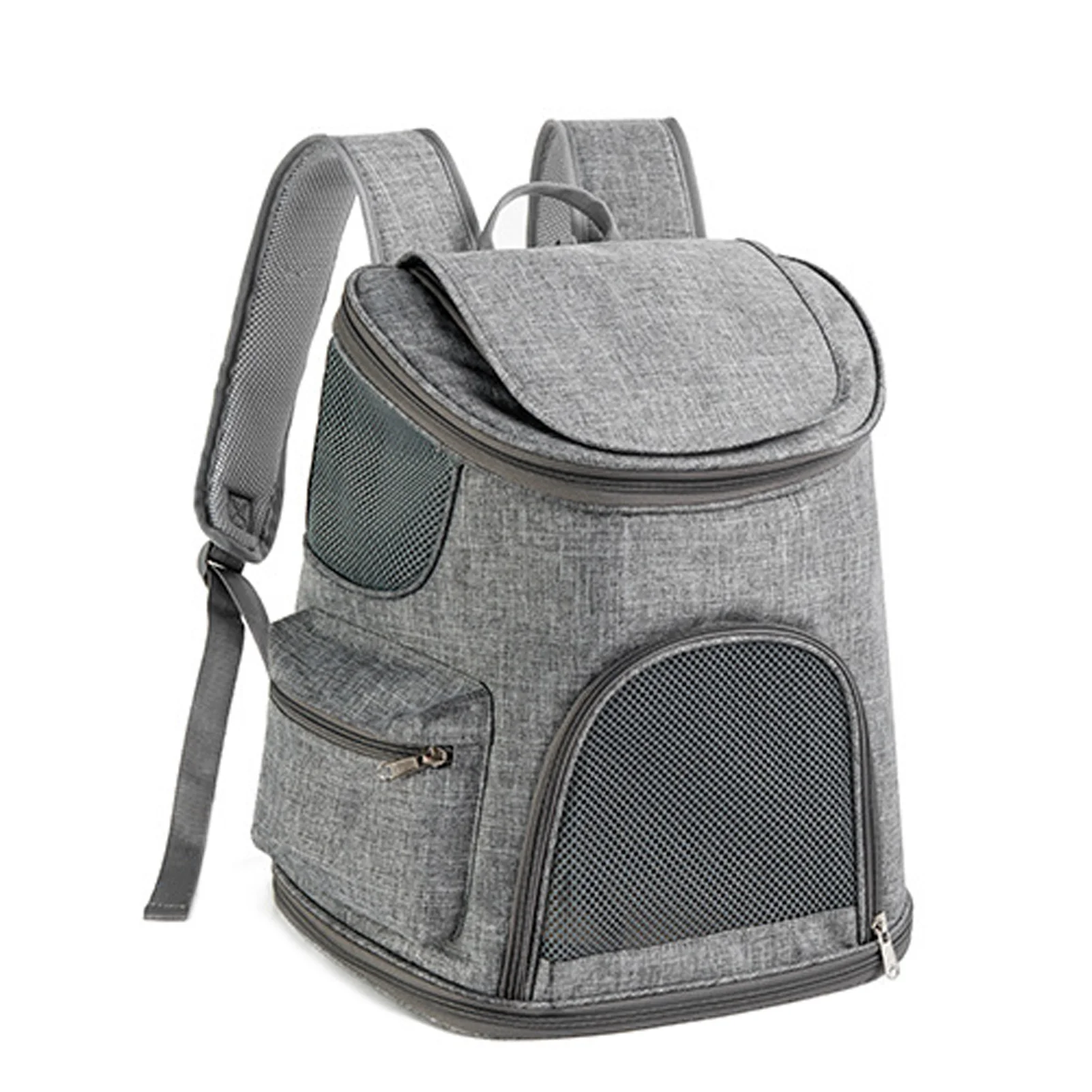

Dog Backpack Box Portable Foldable Cat Box With Straps Collapsible Comfortable Walker Bag With Internal Safety Belt For Puppy