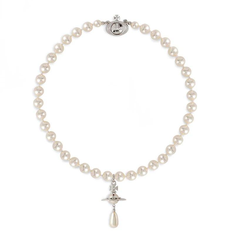 

Женское винтажное ожерелье с жемчужинами и подвеской в виде НЛО