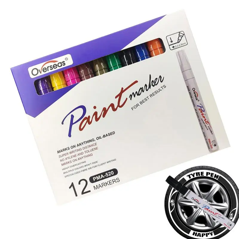 

Ручка для рисования автомобильных шин, маркеры для автомобиля, записывающее средство, водостойкие маркеры для краски на масляной основе для автомобиля