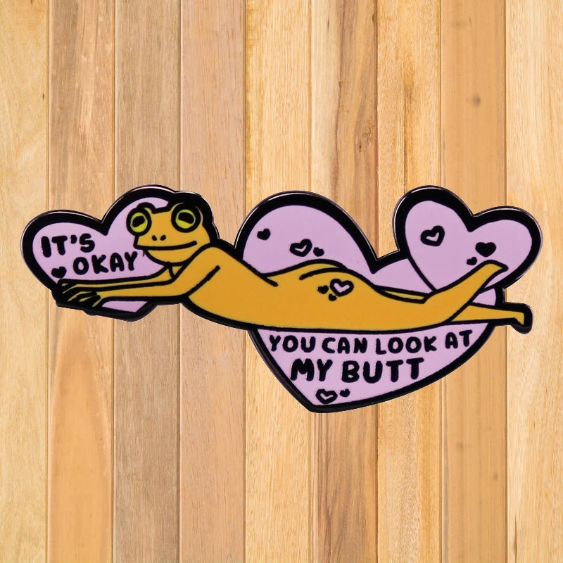 

A1192 Cartoon Frog Animal Enamel Brooch Pins Metal Badges Lapel Pin Brooches Jackets Fashion Jewelry Accessories