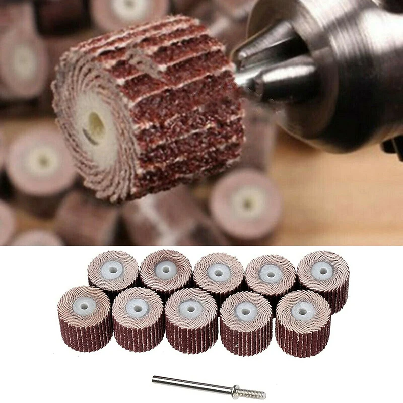 

10Pcs Sanding Flap Disc with Shank 80-600Grit Polishing Wheel Brush Sanding Disc Shutter Sandpaper for Abrasive Rotary Tool