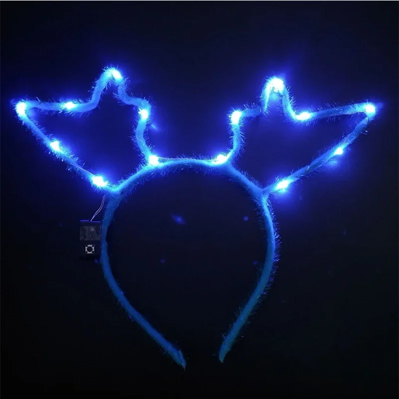 

Kids Adult LED Flashing Glow Elk Deer Ears Headband Light Up Hairband Birthday Party Wedding Decoration Festival Christmas New