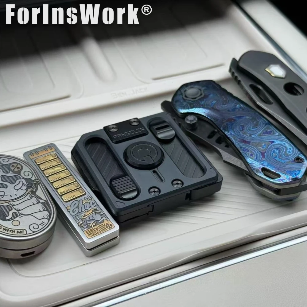 Игрушка-спиннер Pangolin Studio PEEK Ti Black 4-в-1 с режимами игры Y2K Disk EDC, антистресс, для офиса, гаджет для рабочего стола, игрушка для СДВГ (art.: 3920dc61bf87f) - 3920dc61bf87f