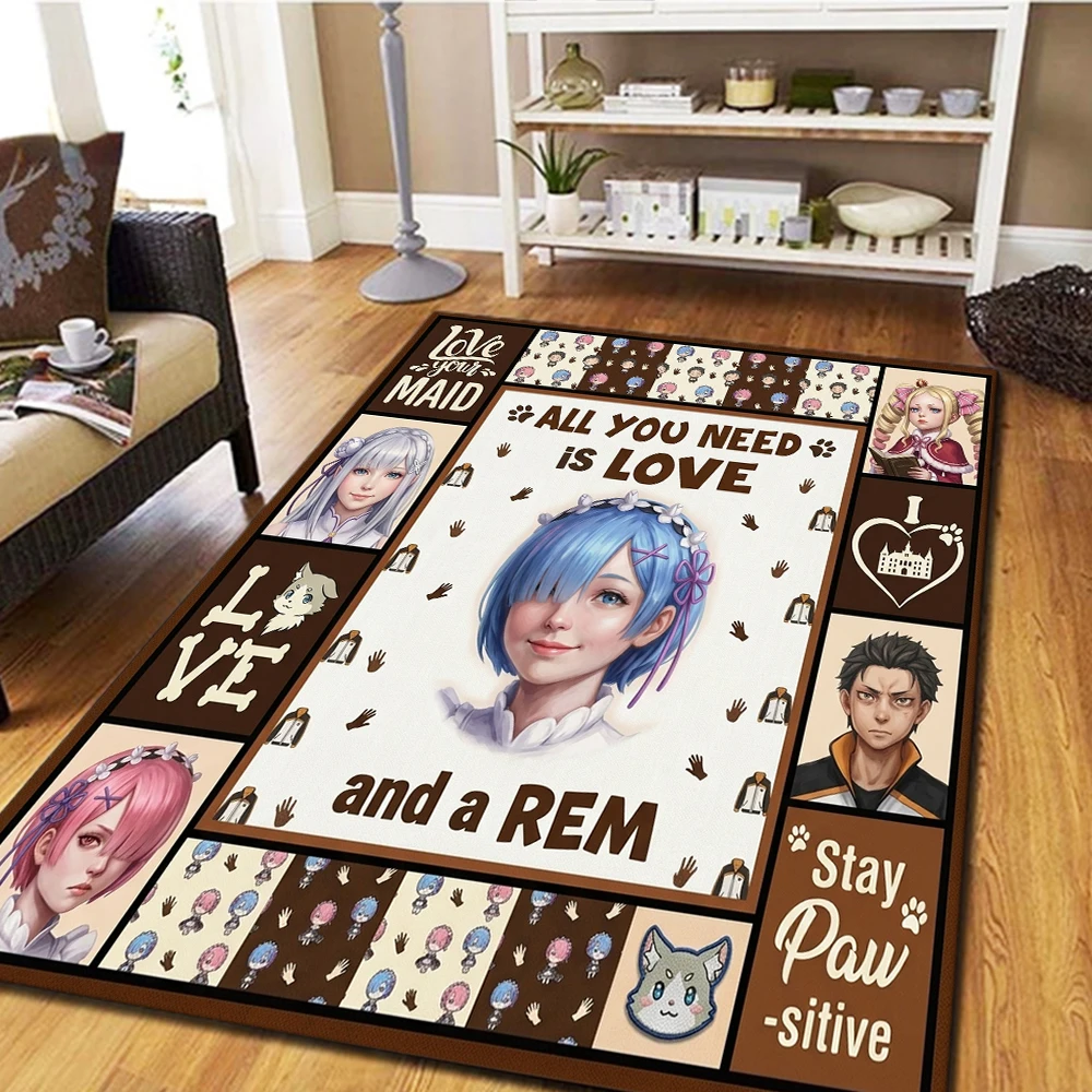 Фото Ковер для спальни и гостиной Re Zero, крутой коврик для дома и декора, игровой коврик для пола -HE45 №3