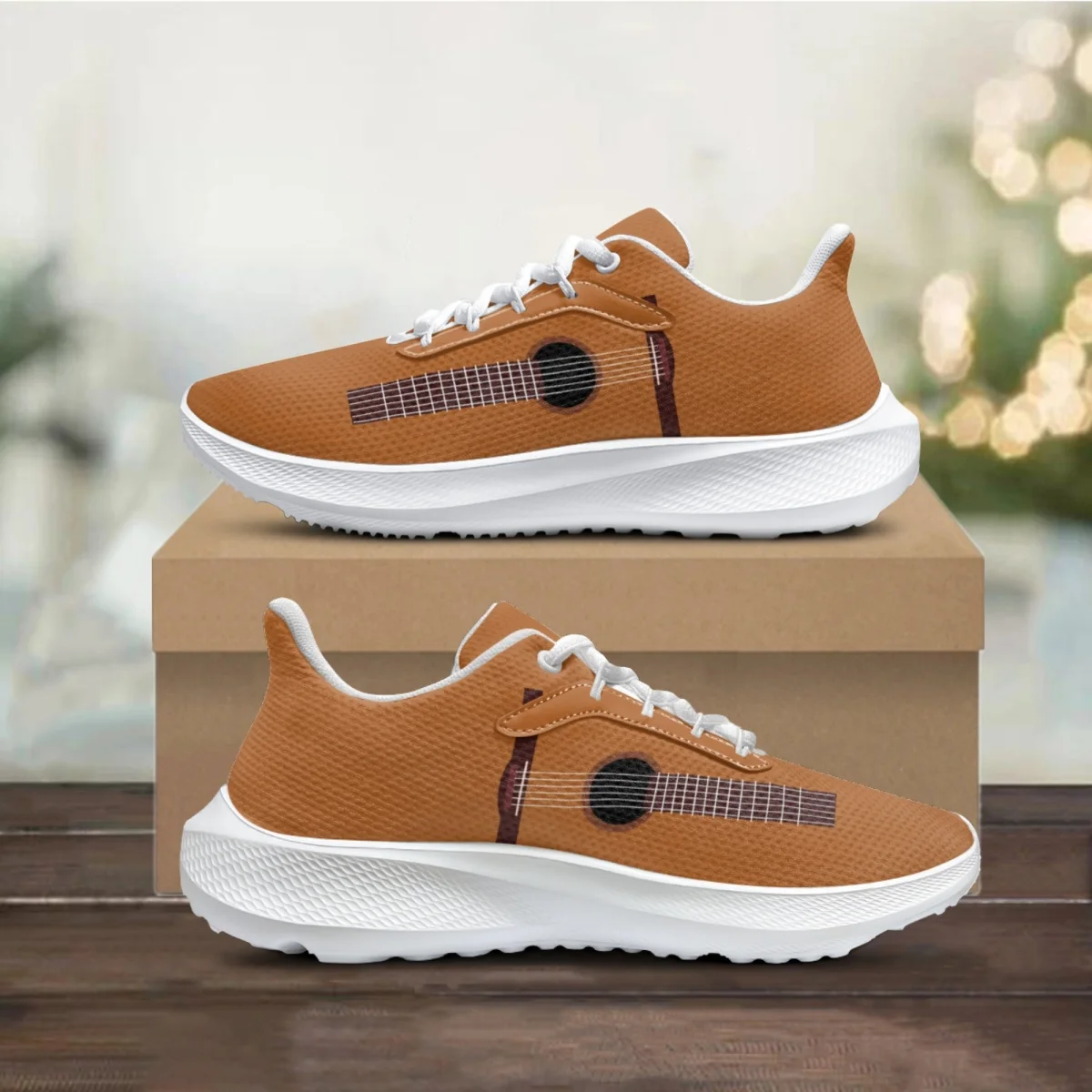 

Casual Instruments Guitar Music Print Outdoor Sneakers Comfort Non-slip Running Shoes for Women Shock Absorption Tennis Zapatos